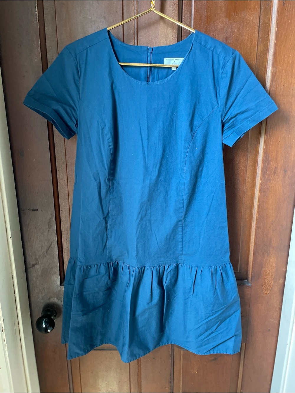 Universal Standard for J. Crew women's small blue short sleeve dress